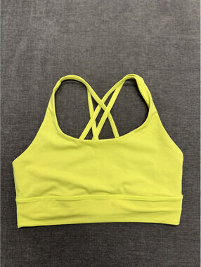 Lululemon Yellow Crisscross Back Sports Bra Size 10